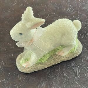 White Glitter Bunny Figurine